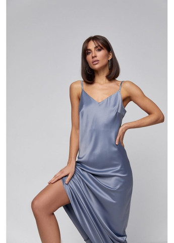 Светло-серое женское шелковое платье Bellise