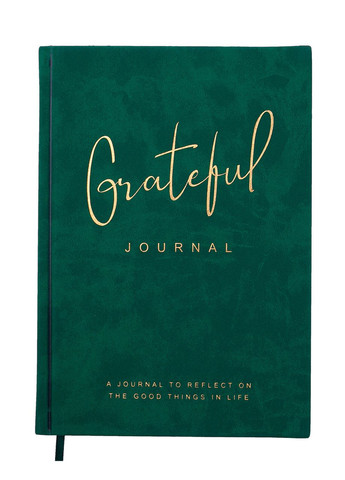 Блокнот А5 96 арк. Grateful еко шкіра клітинка зелений Buromax (314933871)