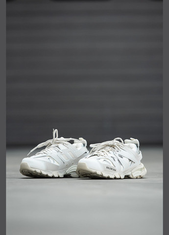 Білі Осінні кросівки чоловічі і жіночі balenciaga track white | баленсіага трек білі No Brand