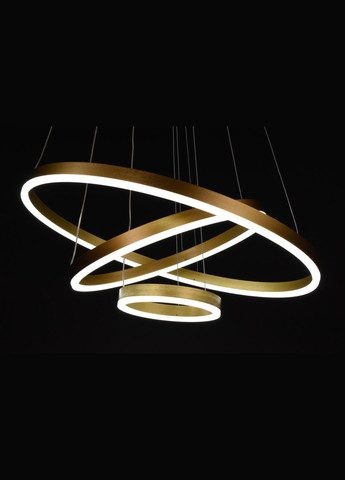 Люстра светодиодная подвесная LED светильник для квартиры на потолок лэд 27776 Золото 25-180х60х60 см. Sunnysky (364753174)