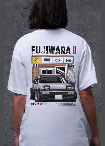 Женская Оверсайз Футболка С Принтом Fujiwara White Without - (327223077)
