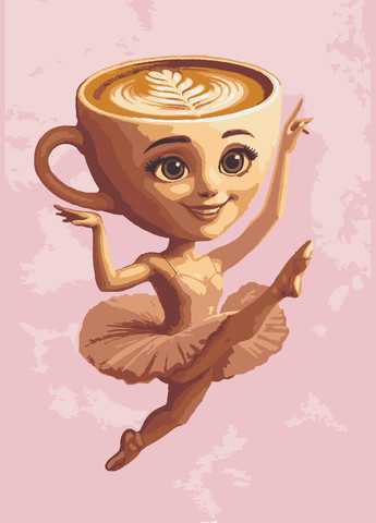 Картина по номерам Балерина Капучина 28x40 см (RB-1174) Riviera Blanca (338624565)