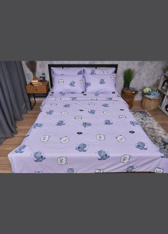 Комплект постільної білизни Бязь Gold Люкс полуторний євро 160х220 наволочки 4х70х70 (MS-820004049) Moon&Star Hello Kitty (288536307)