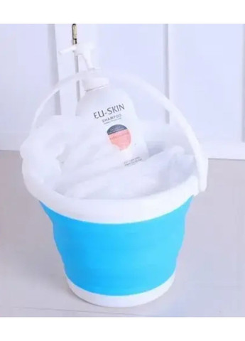 Відро складане туристичне силіконове кругле 10 л з ручкою для походів, риболовлі, пікніка No Brand (352261688)