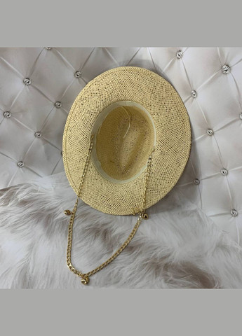 Літній плетений капелюх Федора з ланцюгом та шпилькою ONELOVE No Brand (334098413)