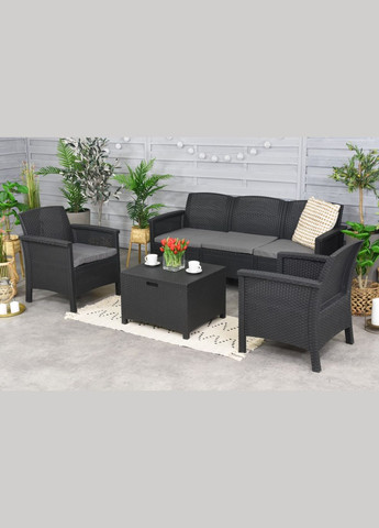 Набір садових меблів Venezia 3, графіт Bica (329407776)