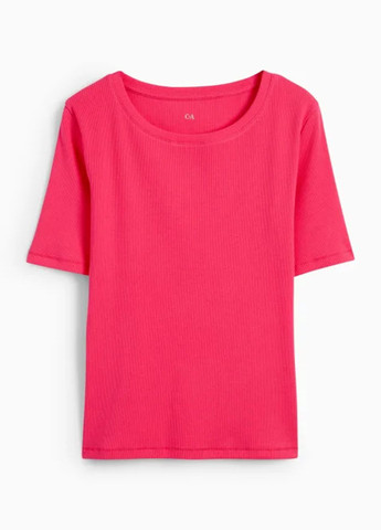 Темно-розовая летняя футболка C&A
