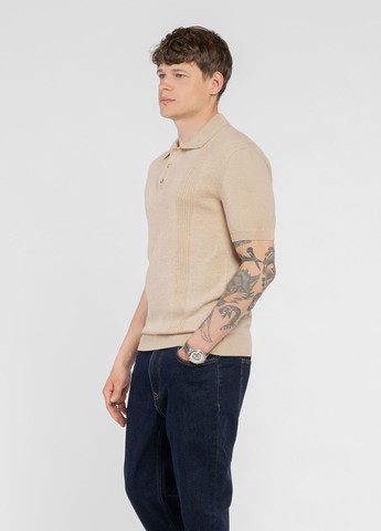 Бежевая футболка-поло мужское бежевое для мужчин Arber