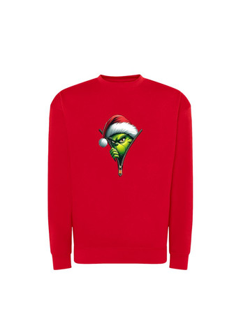 Червоний новорічний світшот з принтом "ховаюсь від санти". the grinch (10411442843) ТiШОТКА (368570578)