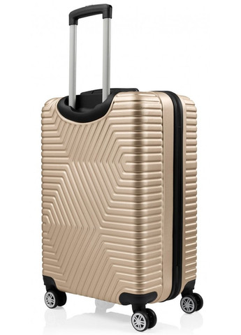 Пластикова валіза на колесах середнього розміру 70L Polo бежева No Brand (361156887)