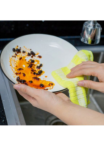 Бамбукова серветка універсальна салатово-біла 30х30 см (A-025234) LoveYouHome (371996013)