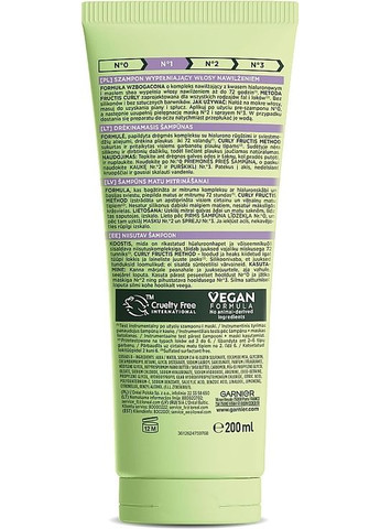 Шампунь для зволоження хвилястого та кучерявого волосся Fructis Curls Method Shampoo 200ml (1356315-27703234) Garnier (368627518)