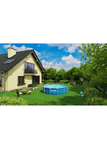 Каркасний басейн Metal Frame Pool 28210 (Діаметр 366 x Висота 76 см) Intex (316654283)
