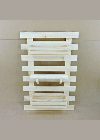 Полка настенная для цветов из дерева Бразилиа 140 бланже (ЦВС-140401) No Brand (328225781)