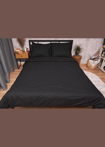 Комплект постельного белья Бязь Gold Люкс полуторный евро 160х220 наволочки 2х70х70 (MS-820002997) Moon&Star Black (288043404)