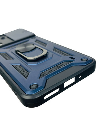 Чехол для Redmi 13C бронированный с кольцом со шторкой на сяоми редми 13с тёмно-синий rg1 Xiaomi (366020405)