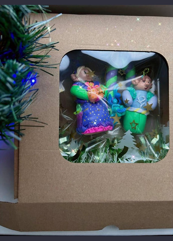 Набір ялинкових прикрас ручної роботи у подарунковій коробці Эльфа (321993506)