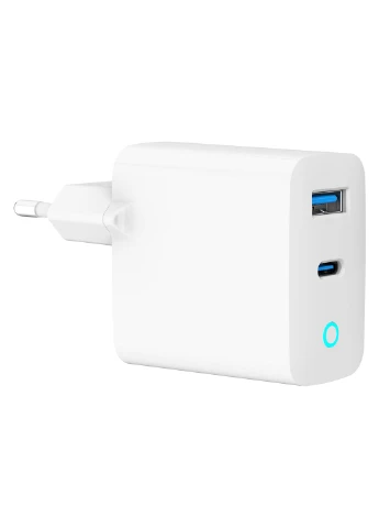 Мережевий зарядний пристрій (1USBх3A + 1USB-Cх3A) White (TA-UC-PDQC30L-W-01) Gembird (336954273)