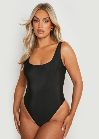 Черный летний купальник слитный слитный Boohoo