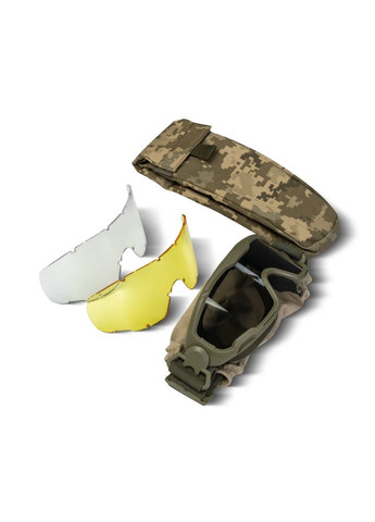 Защитные тактические очки -маска Trevix с комплектом линз. Олива. Revision (356486495)