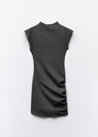 Темно-сіра повсякденний сукня Zara однотонна