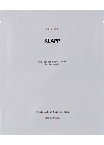 Маска для обличчя Triple Action Moisturizing Sheet Mask * 3шт (1558367-44855084) Klapp (368643945)