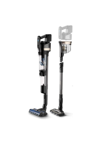 Пилосос безпровідний AquaTrio, вологе прибирання, конт пилок -0.42л, автон. робота до 25хв, PowerCyclone Aqua, чорний Philips (364874307)