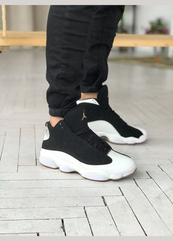 Чорно-білі всесезон кросівки чоловічі nike air jordan 13 black white | найк аір джордан 13 чорно-білі No Brand