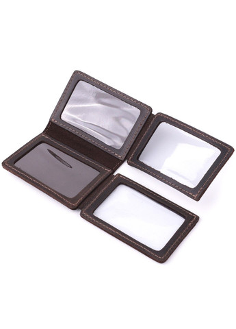 Стильная обложка на автодокументы в винтажной коже 22873 Темно-коричневая Grande Pelle (317254184)