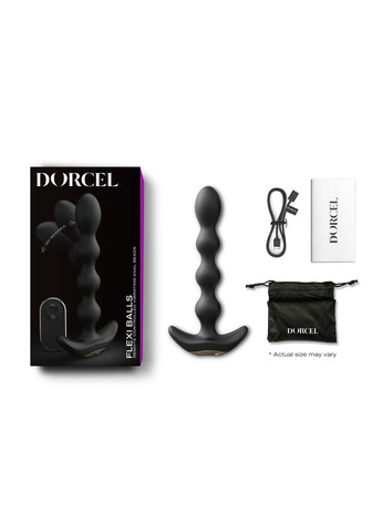Анальний вібраторнамисто FLEXI BALLS, гнучкий стовбур, пульт ДК Dorcel (296626982)