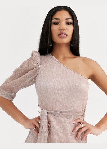 Розовое платье мини с люрексом Asos