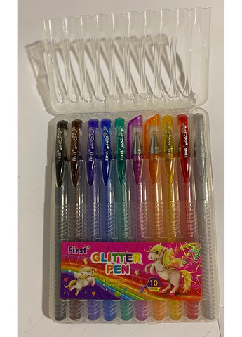 Набір гелевих ручок з блиском та запахом 10 кольорів Єдиноріг 919-10 No Brand (299382135)