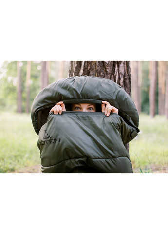 Спальный мешок Hunter XXL кокон левый olive 220/90-55 UTTS-005 Totem (366220633)