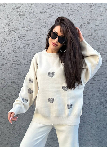 Костюм (брюки, свитер), цвет Молочный Fashion (364184219)