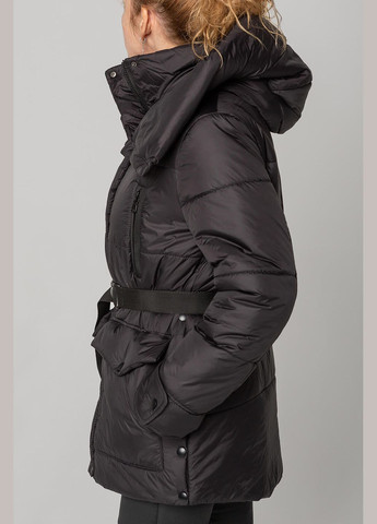 Черная демисезонная куртка долорес черный матовый MioRichi