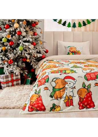 Плед флис Капибарки и снеговики 150x200 см Love You (369621727)