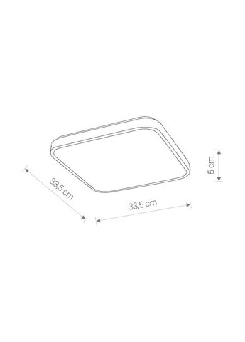 Світильник стельовий 10989 Agnes Square Pro LED 1x16W 3000K 1100Lm IP44 Білий (10989) Nowodvorski (318524659)