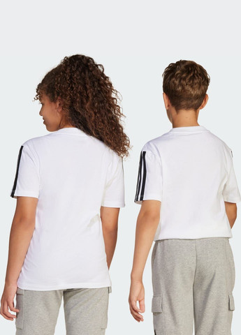 Біла демісезонна футболка essentials kids adidas