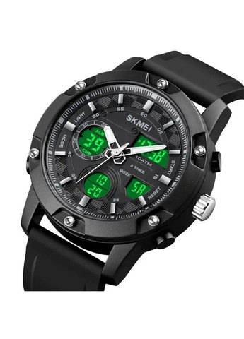 Чоловічий наручний класичний годинник 1757 Чорний з білим Skmei (314484044)