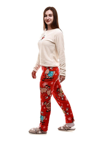 Красная зимняя пижама женская No Brand