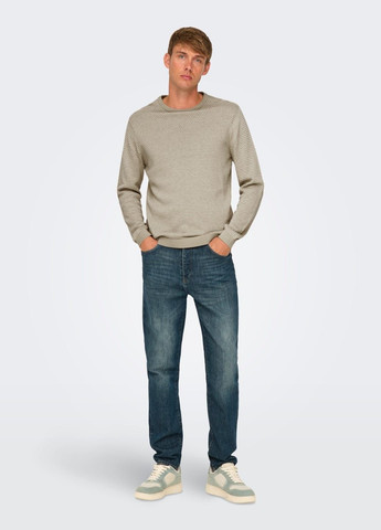 Бежевий джемпер демісезон,бежевий-світло-бежевий,&sons Only