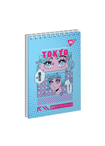 Блокнот пруж. A6 80арк. кліт. Anime. Tokyo 151964/ /(6)(210) Yes (322575863)