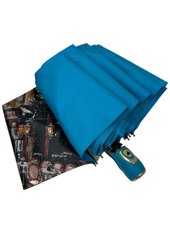 Голубой зонт женский полуавтоматический Susino (288184907)