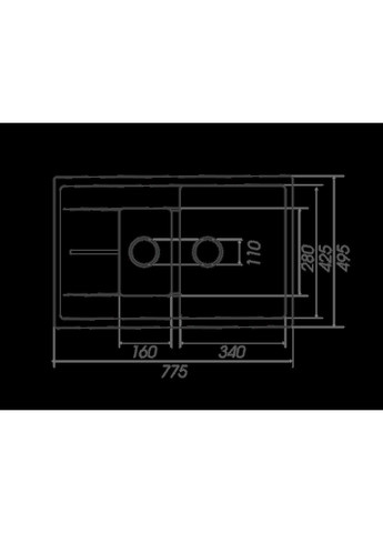 Гранітна мийка для кухні 7850W TOSKANA матова Чорна Platinum (269793224)