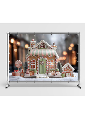 Фотозона Пряничный дом с карамельной крышей – №46544 Vinylpex (369930014)