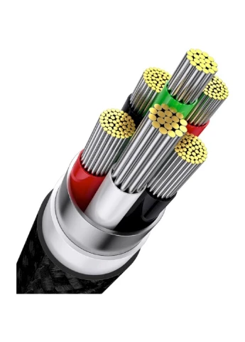 Кабель Flash Series Ⅱ One-for-three Fast Charging Data Cable USB to M+L+C 100W 1.2m Black Baseus (377535845)