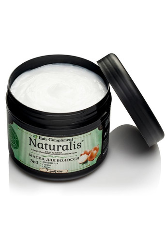 Маска для волос с Луком 3 в 1 Укрепление, блеск, объем 500 мл. Hair Compliment Naturalis (305073517)