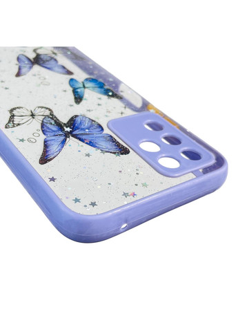 Чохол для Blade V30 Vita з блискітками з метеликами на зтє блейд в30 віта бузковий ZTE (366386118)