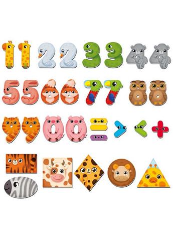 Гра Диво-математика Цифри та фігури магнітна (VT5411-19) Vladi toys (364111496)