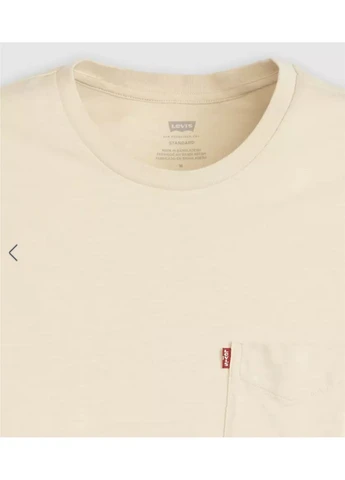 Бежева класична футболка з кишенькою Levis